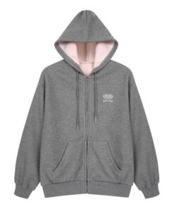 Simple And Versatile Pink Inner Layer Hoodie