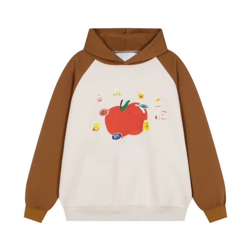 Stylish Printed And Color-Blocked Hoodie